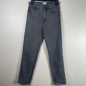 Faherty Feel Good Denim Charcoal Grey High Rise Straight Leg Jeans 26